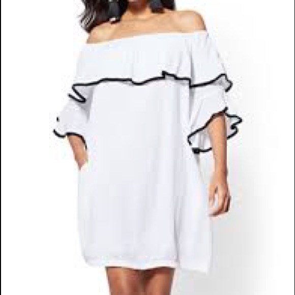 New York & Company Dresses & Skirts - NY&C Off The Shoulder Shift Dress